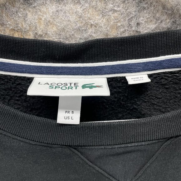 Lacoste Sweater Men's Large Adult Black Green Long Sleeve Crewneck Outdoors - Picture 3 of 11